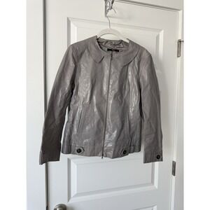 vintage Hugo Boss leather jacket biker womens size 6